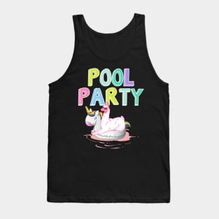 Pool Party Llama Unicorn Float Funny Llama Gift Tank Top Tank Top
